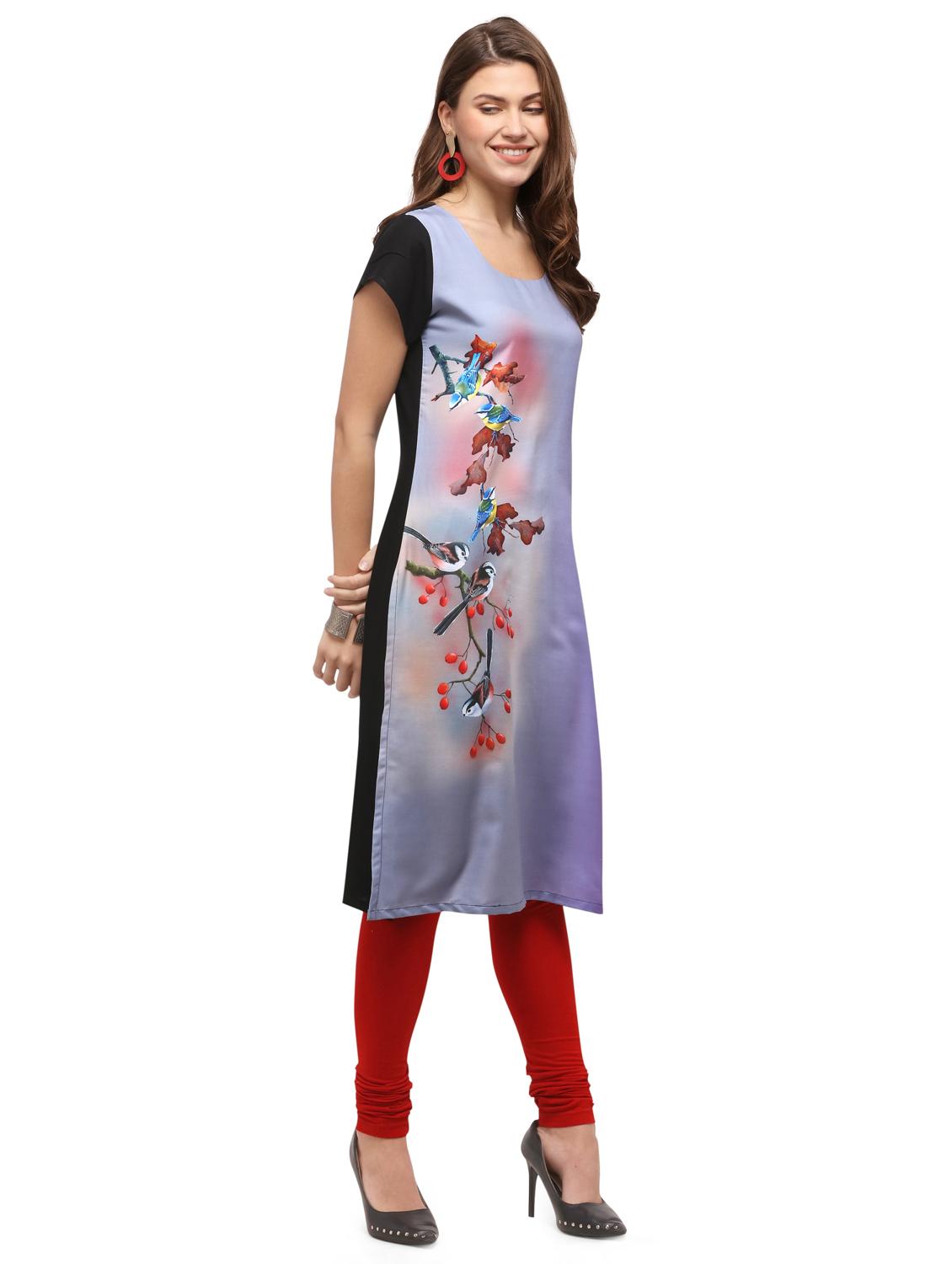 multi colored rayon solid kurti - 17466928 - Zoom Image - 2