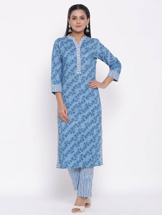 floral kurta pant set - 17467096 - Zoom Image - 1