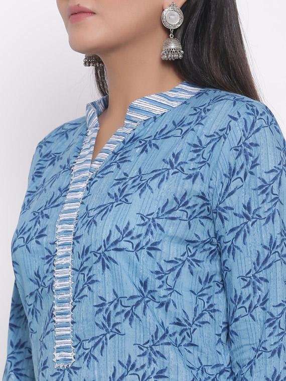floral kurta pant set - 17467096 - Zoom Image - 4