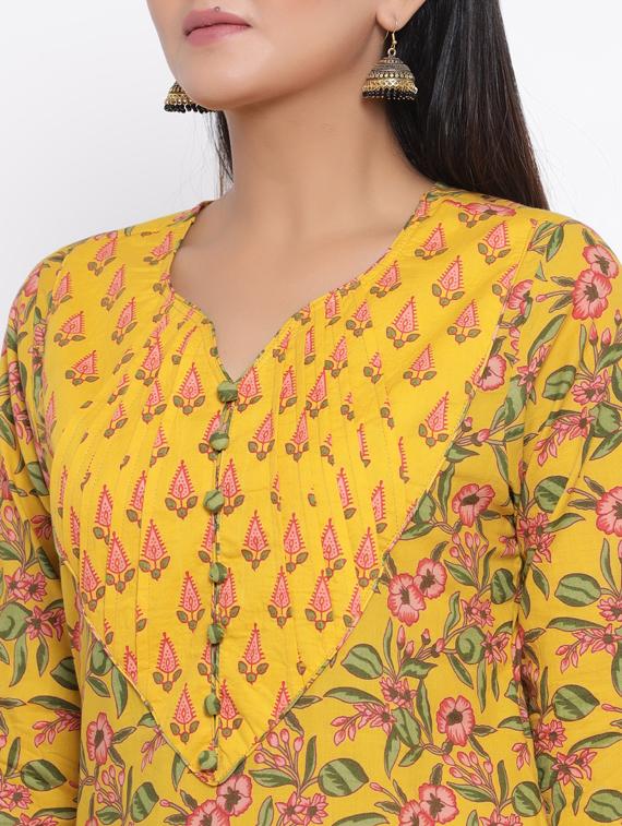 floral kurta pant set - 17467098 - Zoom Image - 4