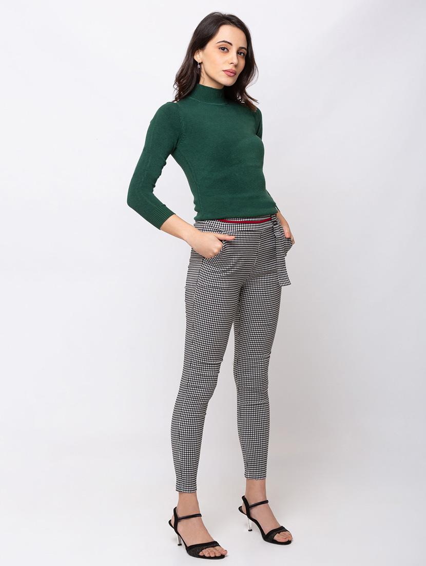 high rise checkered jegging - 17467236 - Zoom Image - 4