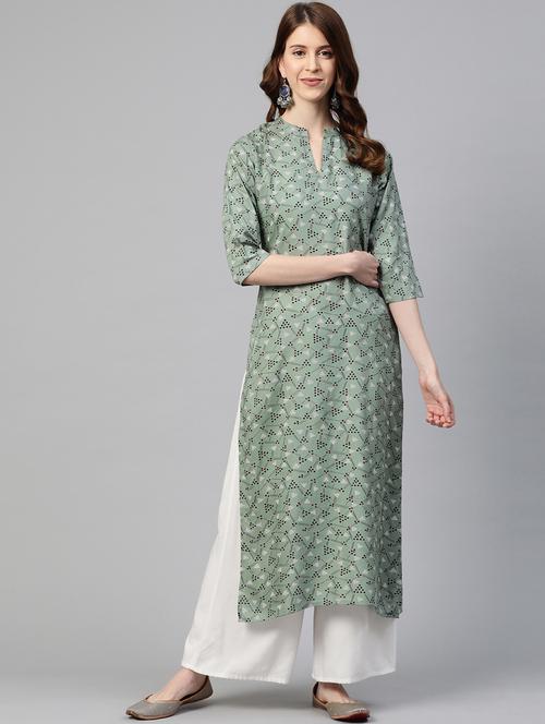 abstract straight kurta - 17467251 - Standard Image - 1