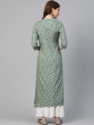 abstract straight kurta - 17467251 - Standard Image - 3