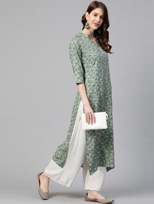 abstract straight kurta - 17467251 - Standard Image - 4