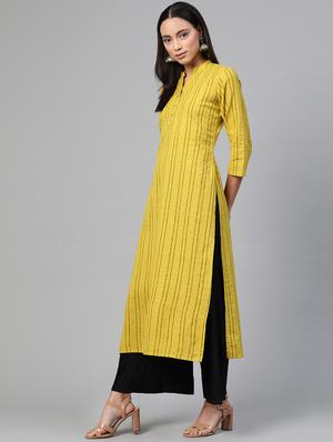 striped straight kurta - 17467255 - Standard Image - 2