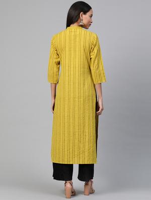 striped straight kurta - 17467255 - Standard Image - 3