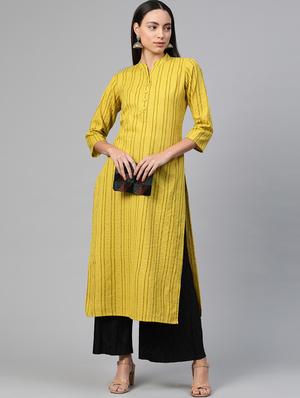 striped straight kurta - 17467255 - Standard Image - 4