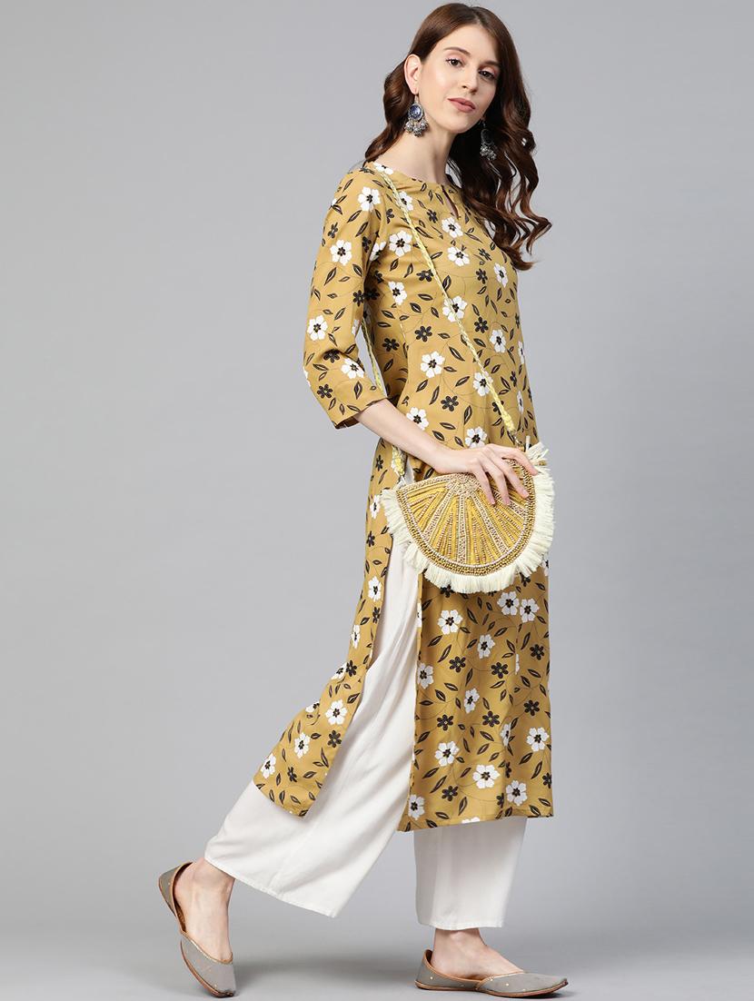 floral straight kurta - 17467258 - Zoom Image - 4