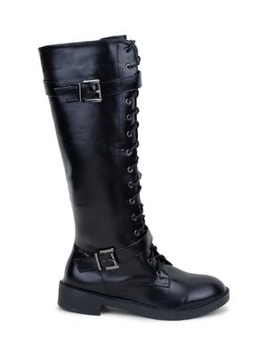 black synthetic calf boots - 17467412 - Standard Image - 2