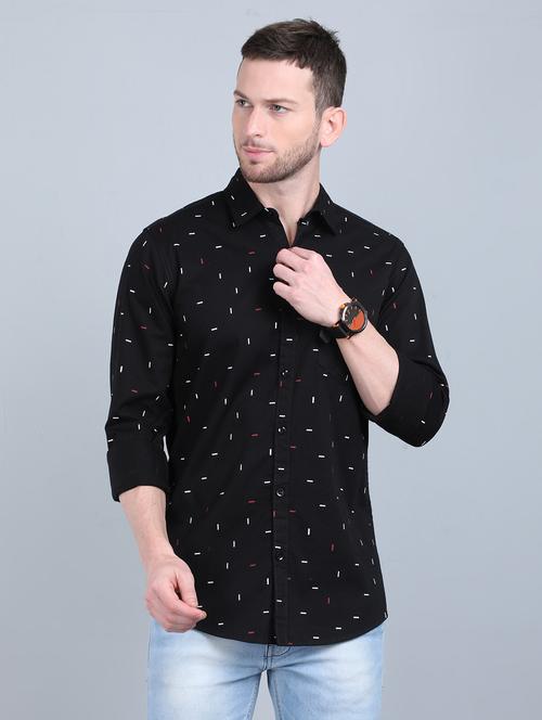 black printed casual shirt - 17467572 - Standard Image - 1