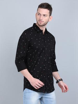 black printed casual shirt - 17467572 - Standard Image - 2