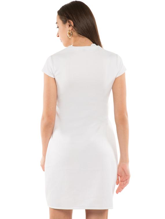 v neck button up dress - 17467624 - Zoom Image - 2