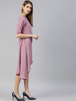 lavender asymmetric dress - 17467628 - Standard Image - 2