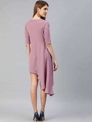 lavender asymmetric dress - 17467628 - Standard Image - 3