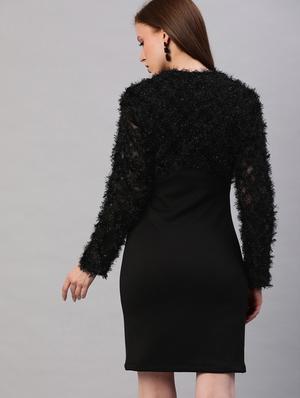 black scuba bodycon dress - 17467631 - Standard Image - 3