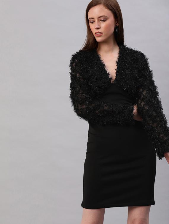 black scuba bodycon dress - 17467631 - Zoom Image - 1