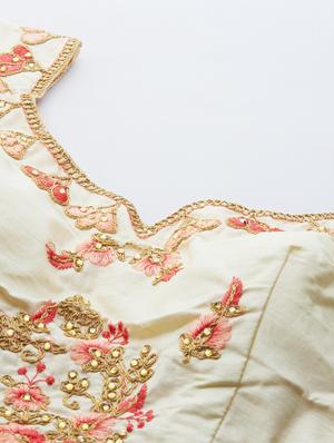 embroidered flared lehenga - 17467805 - Standard Image - 4