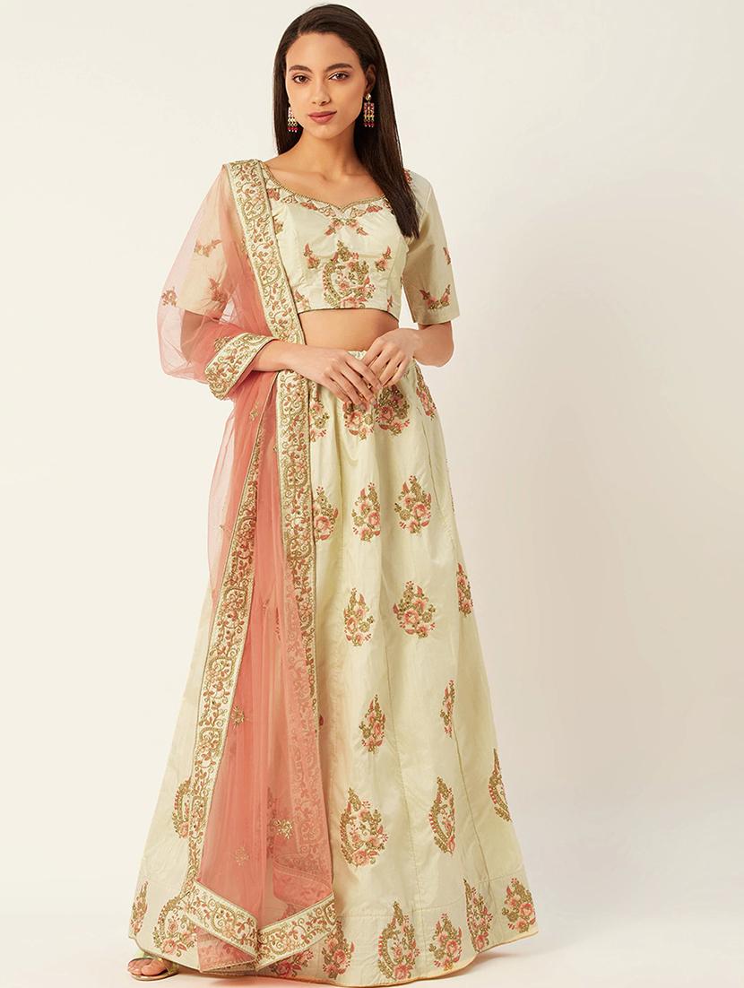 embroidered flared lehenga - 17467805 - Zoom Image - 1