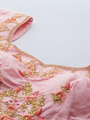 embroidered flared lehenga - 17467806 - Standard Image - 3