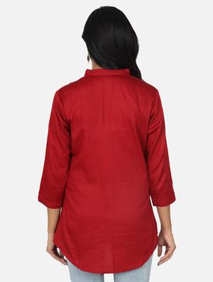 mandarin neck shirt tunic - 17468170 - Standard Image - 3