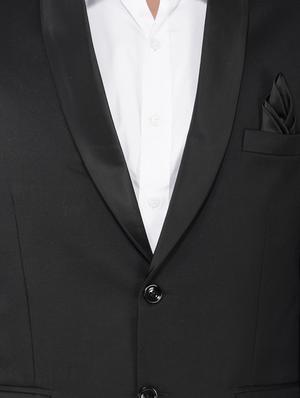 black solid tuxedo blazer - 17468182 - Standard Image - 5