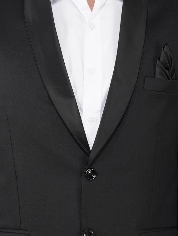 black solid tuxedo blazer - 17468182 - Zoom Image - 5