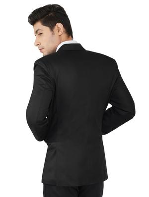 black solid single breasted formal blazer - 17468184 - Standard Image - 3