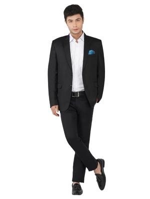 black solid single breasted formal blazer - 17468184 - Standard Image - 4