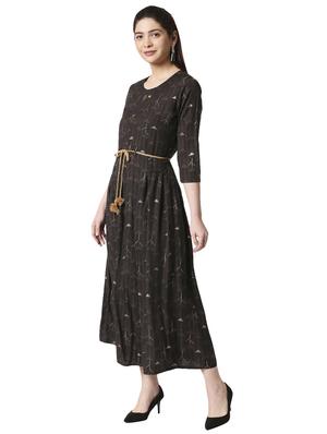 printed a-line kurta - 17468322 - Standard Image - 2