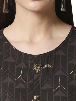 printed a-line kurta - 17468322 - Standard Image - 4