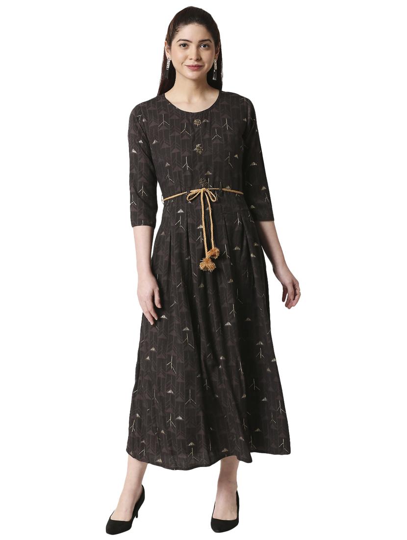 printed a-line kurta - 17468322 - Zoom Image - 1