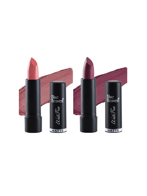 blue heaven pack of 2 walkfree matte lipsticks (raining pink & aged wine) - 17468438 - Standard Image - 1