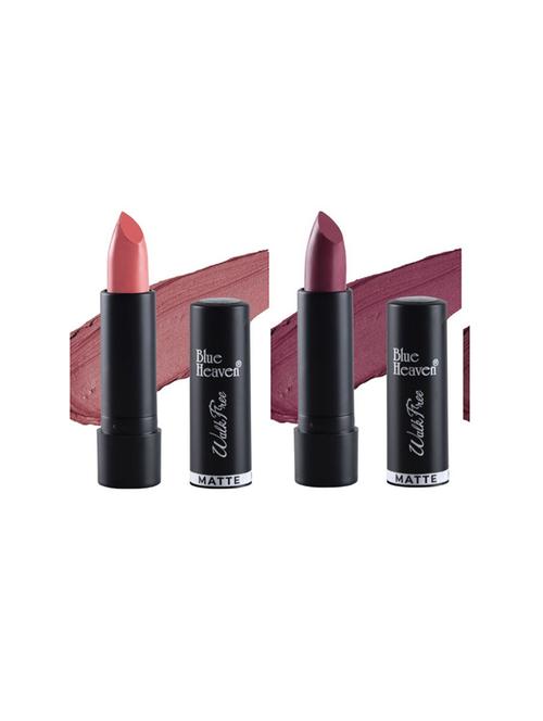 blue heaven pack of 2 walkfree matte lipsticks ( raining pink & plum desire ) - 17468445 - Standard Image - 1