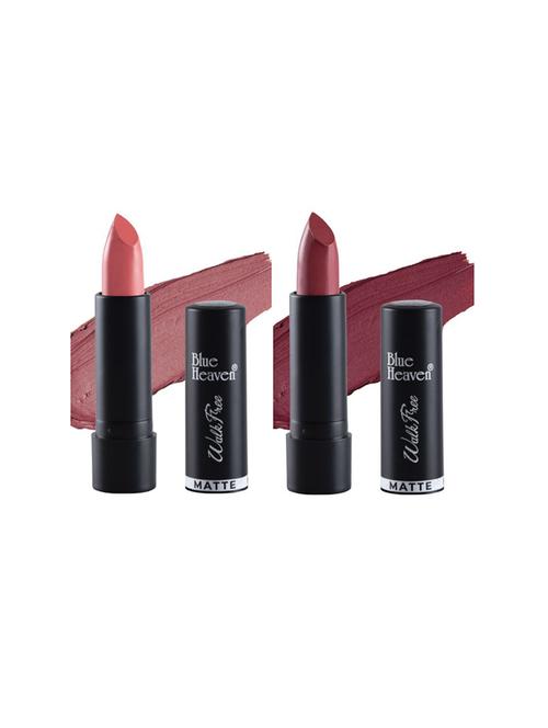blue heaven pack of 2 walkfree matte lipsticks (raining pink & ruby red) - 17468446 - Standard Image - 1