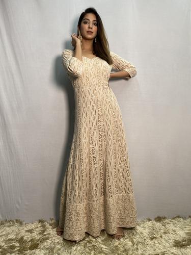 thread work kalidar dress - 17468450 - Standard Image - 1