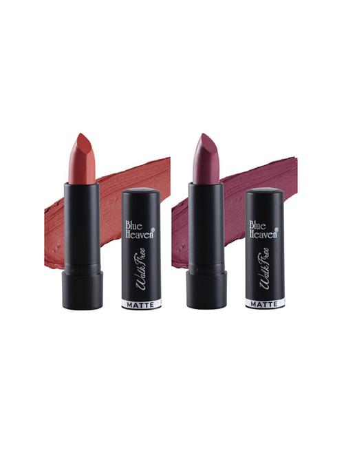 blue heaven pack of walkfree matte lipsticks (inflamed orange & aged wine) - 17468501 - Standard Image - 1