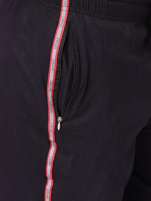black side striped track pants - 17468510 - Standard Image - 5