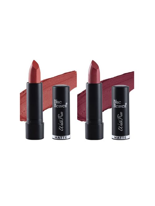 blue heaven pack of 2 walkfree matte lipsticks (inflamed orange & ruby red) - 17468522 - Standard Image - 1
