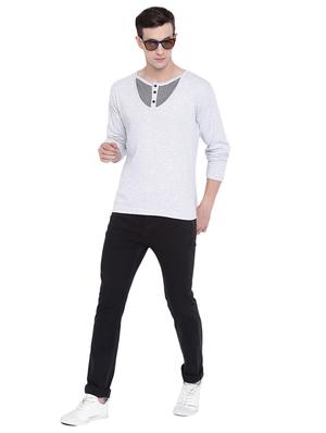 grey striped cut & sew t-shirt - 17468527 - Standard Image - 4