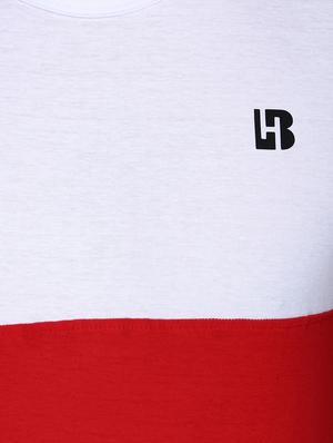 red color block cut & sew t-shirt - 17468528 - Standard Image - 4