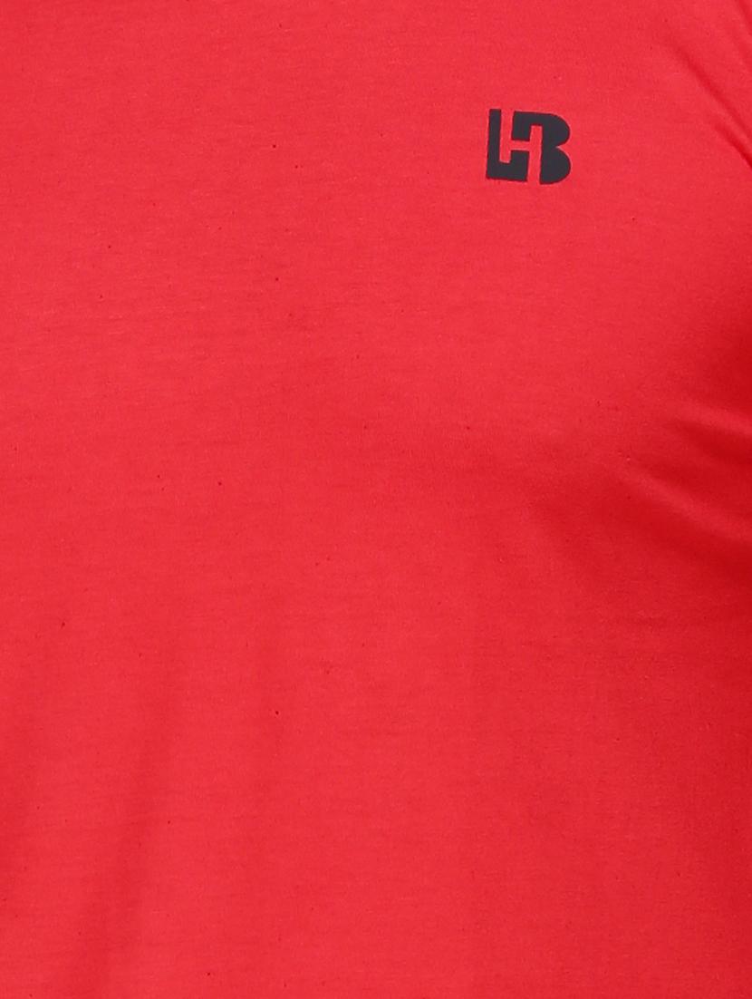 red color block cut & sew t-shirt - 17468531 - Zoom Image - 4