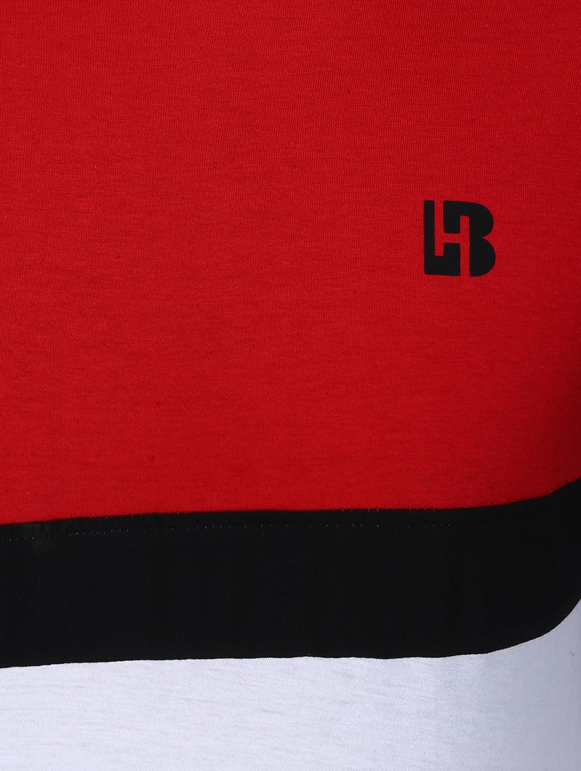 red color block cut & sew t-shirt - 17468532 - Zoom Image - 4