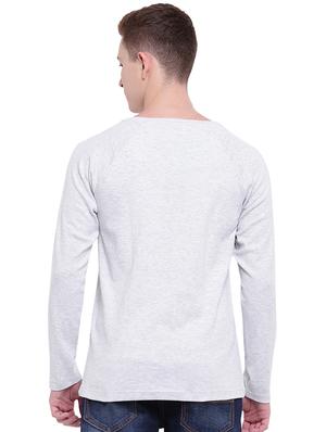grey color block cut & sew t-shirt - 17468545 - Standard Image - 3