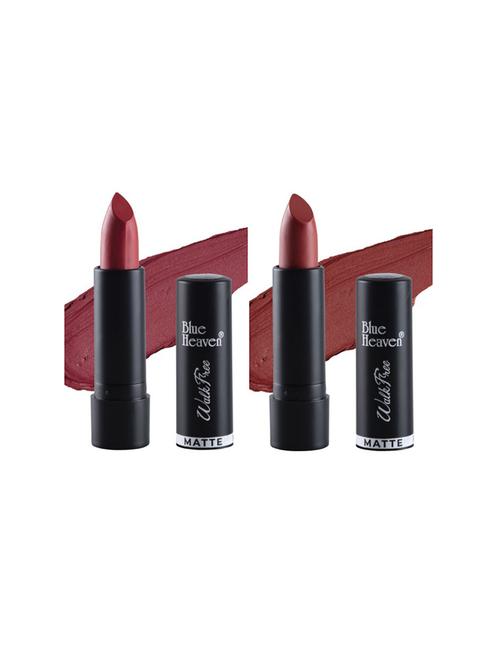 blue heaven pack of 2 walkfree matte lipsticks (heart beat & baked orange) - 17468551 - Standard Image - 1