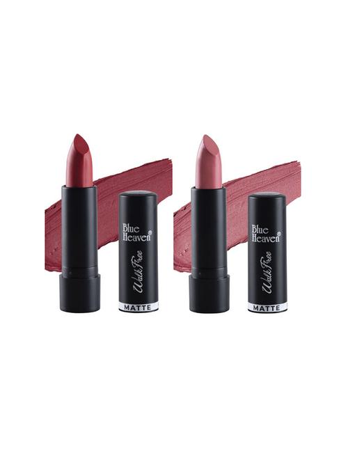 blue heaven pack of 2 walkfree matte lipsticks(heart beat & pink delicacy) - 17468564 - Standard Image - 1