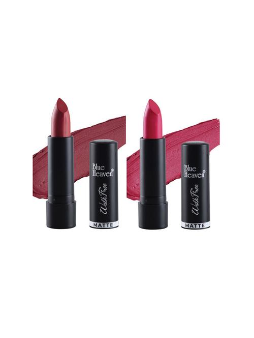 blue heaven pack of 2 walkfree matte lipsticks ( heart beat & pink rush) - 17468566 - Standard Image - 1