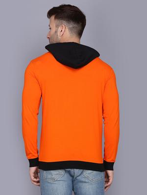 orange cut & sew hooded t-shirt - 17468579 - Standard Image - 3