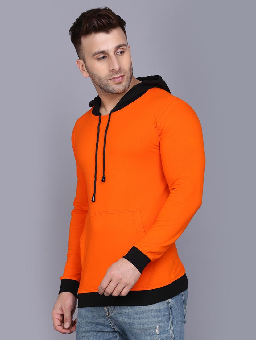 orange cut & sew hooded t-shirt - 17468579 - Zoom Image - 2