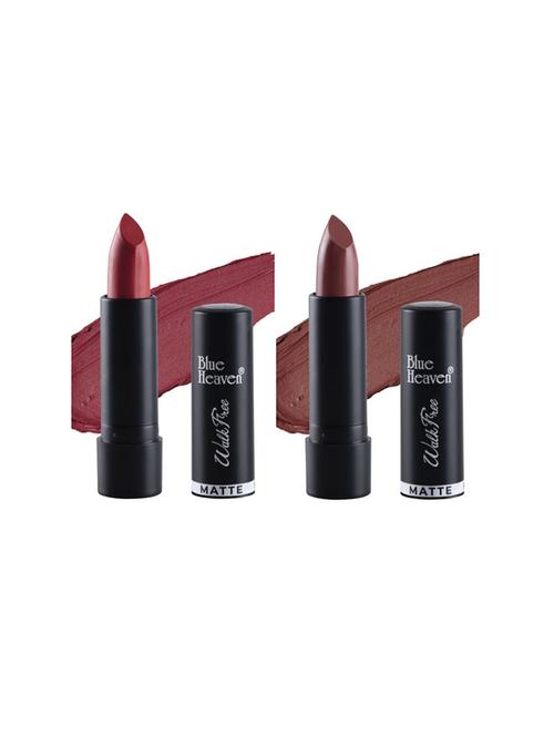 blue heaven pack of 2 walkfree matte lipsticks (heart beat & chocolate wood) - 17468618 - Standard Image - 1