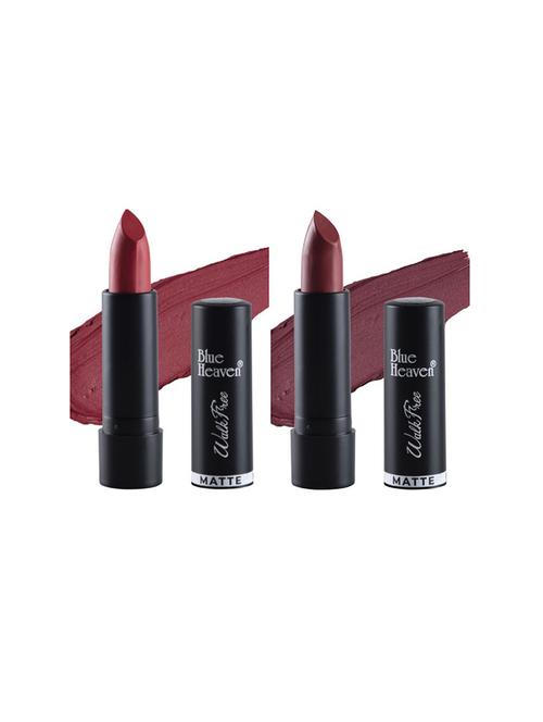 blue heaven pack of 2 walkfree matte lipsticks (heart beat & cherry me) - 17468622 - Standard Image - 1